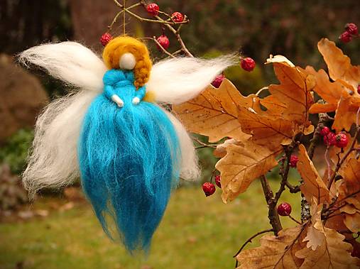 Dekorácie - víla Tyrkys + krabička - 18163088_