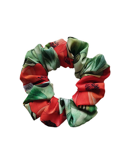 Ozdoby do vlasov - HODVÁBNA Gumička M POPPIES - 18162166_