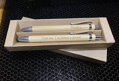 Darčekový set - bambusové pero + ceruzka