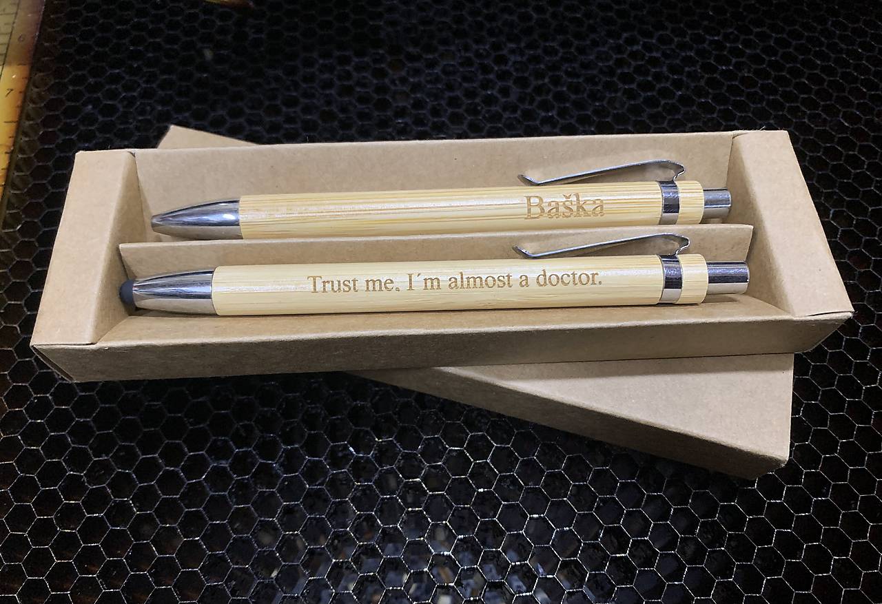 Darčekový set - bambusové pero + ceruzka