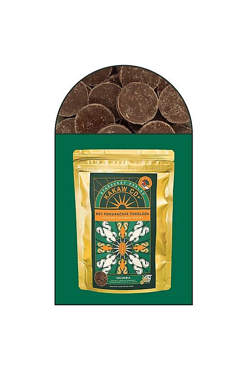 80% pomarančová čokoláda Kolumbia (100 g)