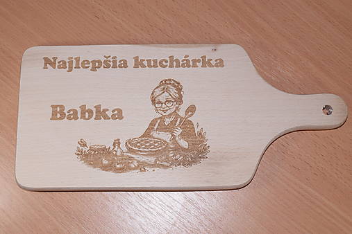 Príbory, varešky, pomôcky - Poctivá drevená doska s gravírovaním „Najlepšia kuchárka“ - 18163359_
