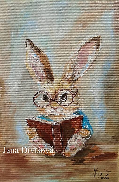 Obrazy - Nadšený čitatel - autorská reprodukce - 18162373_