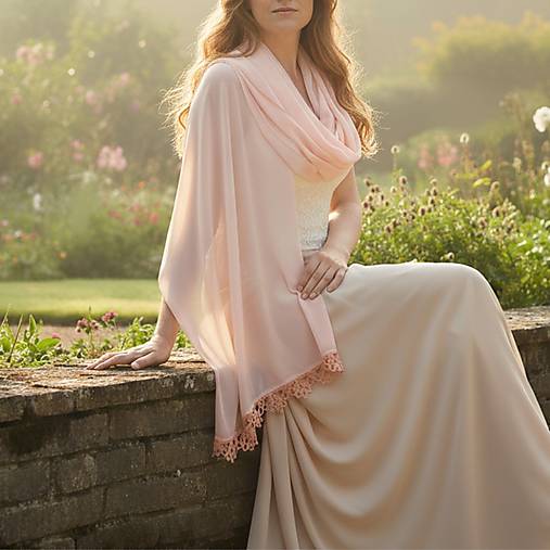 Šatky - Šatka | Jemná marhuľa - 18165508_