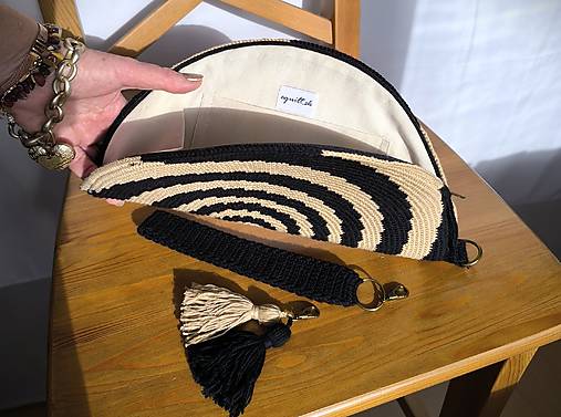 Listová kabelka Nr.353 Čierna špirála