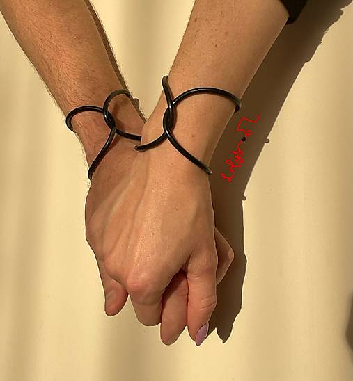 Polotovary - Čierny náramok Nekonečno dámsky (XS) - 18164784_