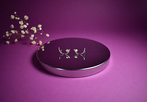 Náušnice - Strieborné náušnice AG925 s minerálom MESAČNÝ KAMEŇ MARHUĽOVÝ - BOUDICCA - 18165484_