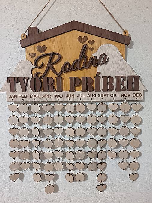 Dekorácie - Rodinný kalendár, ktorý nikdy nezabudne na narodeniny - 18165283_
