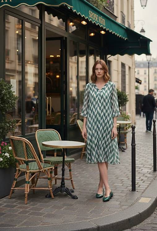 Šaty - Ľanové šaty ZIG-ZAG - 18165224_