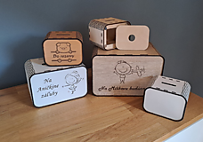 Úložné priestory & Organizácia - Drevená pokladnička - 18164826_