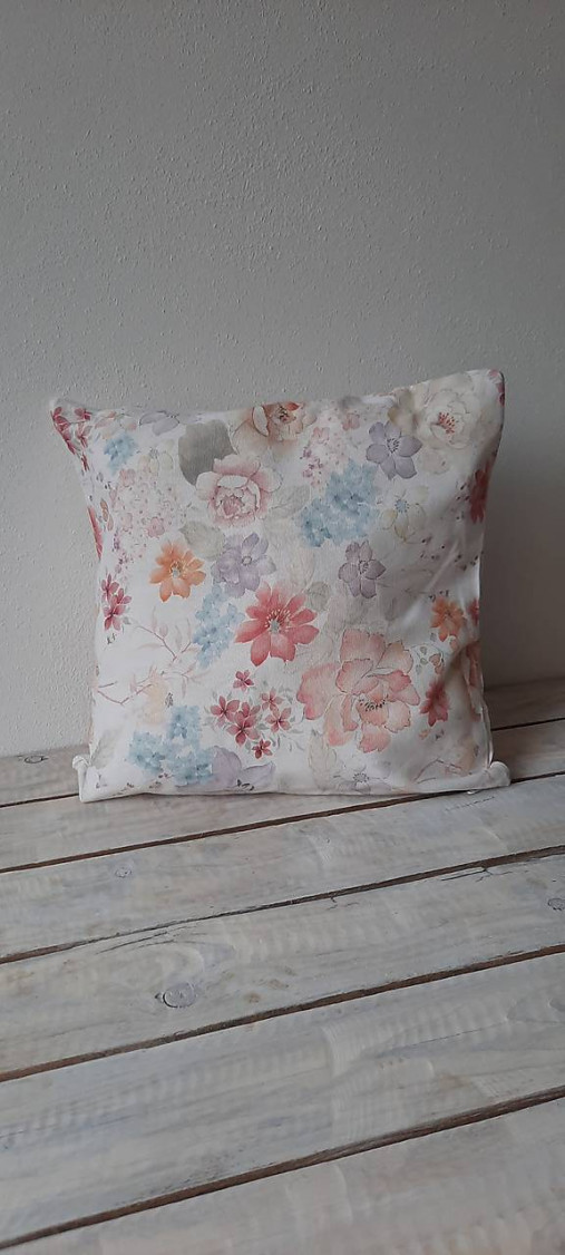 Úžitkový textil - Obliečka na vankúš pastelové kvety - 18167788_