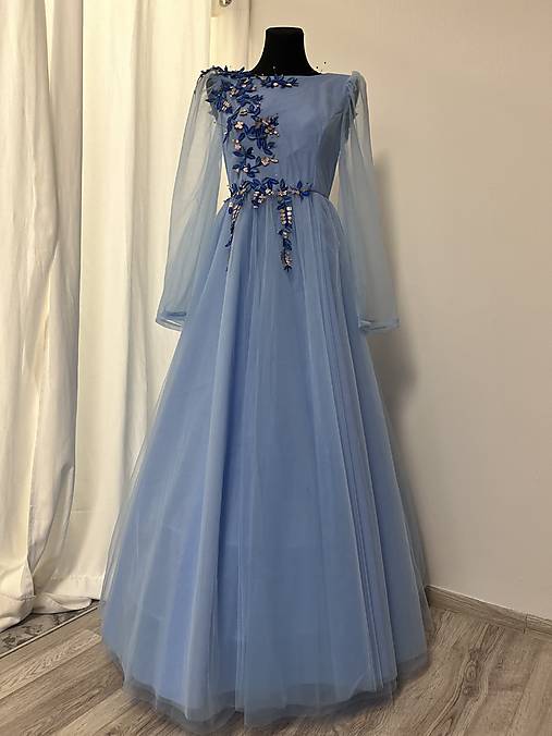 Šaty - Spoločenské šaty Nezábudka - 18168023_