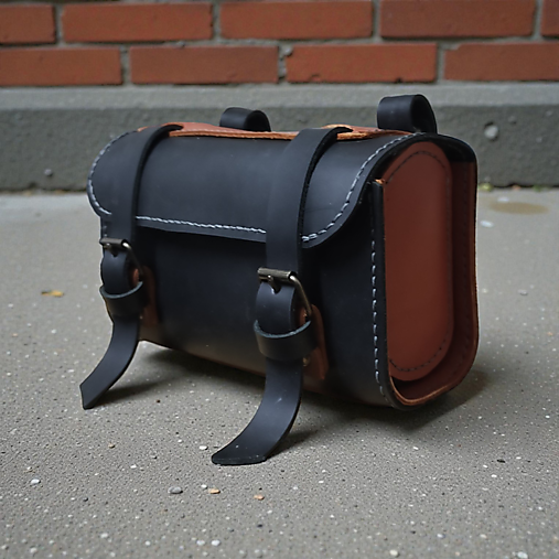 Kožená kapsička na bicykel