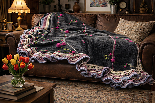 Úžitkový textil - Origo deka ,,Tichá záhrada,, - 18166146_