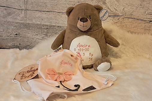 Hračky - Plyšová hračka Macko s výšivkou + Darček - 18168252_