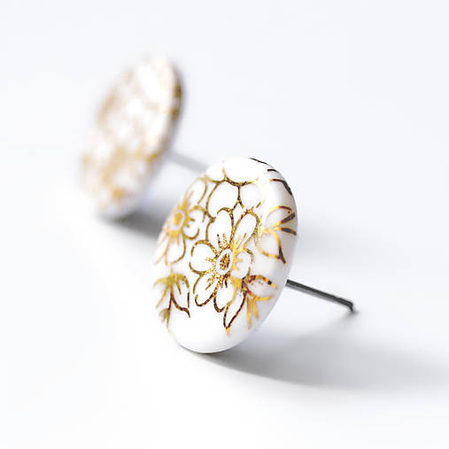 Náušnice - Napichovacie náušnice / Pecky gold - 18167221_