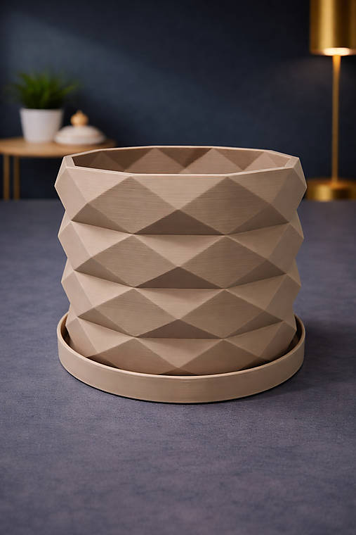 Moderný 3D kvetináč GEOLEAF