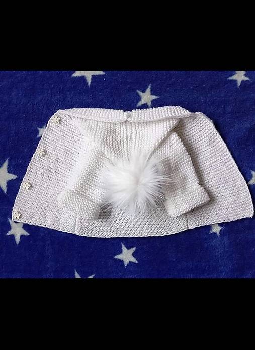 Detské oblečenie - Ručne pletený biely svetrík. - 18168037_