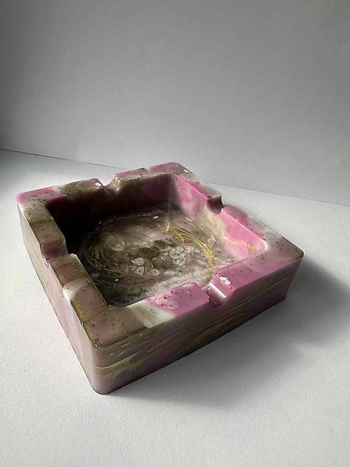 Iné doplnky - Ručne robený popolník zo živice - vzor 3 - 18166556_