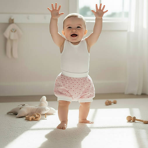 Kraťasky veľkosť 56/62, dvojitá gázovina