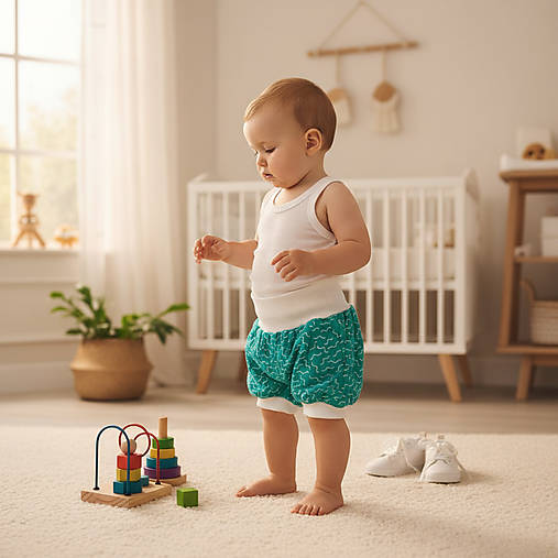 Kraťasky veľkosť 56/62, dvojitá gázovina