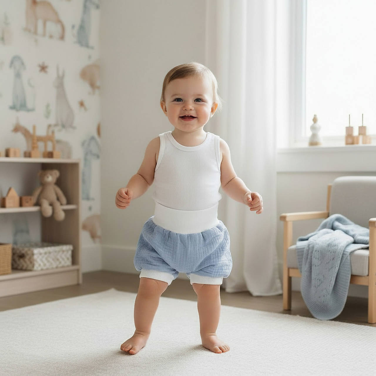 Kraťasky veľkosť 56/62, dvojitá gázovina