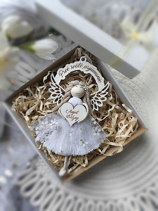 Dekorácie - Anjel strážny  k prvému svätému prijímaniu - 18170207_