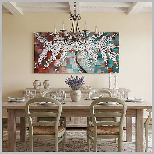 Obrazy - Rozkvitnutý stromček 100x50 - 18170990_