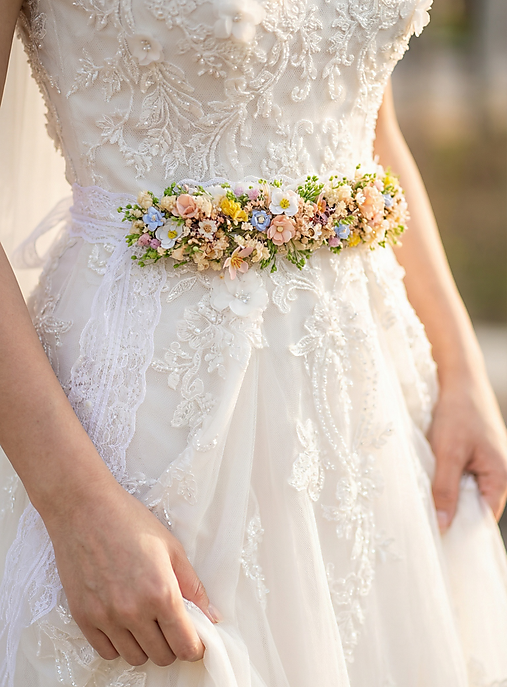 Kvetinový opasok "pastelová lúka"