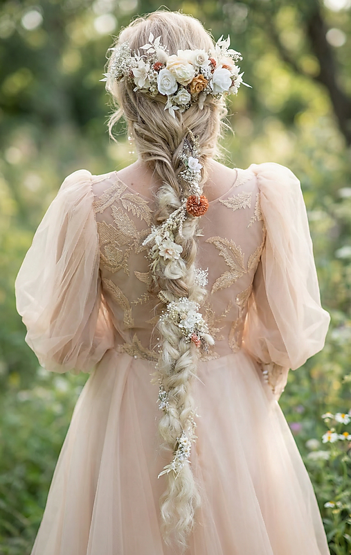 Kvetinová aplikácia na hrebienku a klipy "ševelenie vetra"