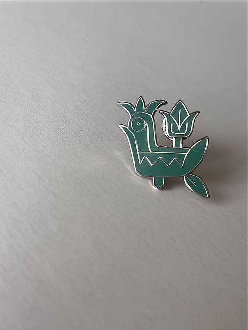 Kovová brošňa - Pravnianske ftáča