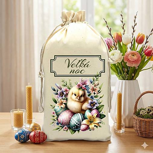 Iné tašky - Dekoračné vrecko VEĽKÁ NOC 22 - 18170105_