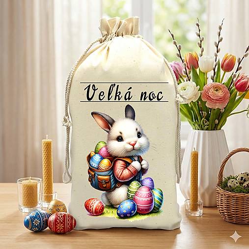 Iné tašky - Dekoračné vrecko VEĽKÁ NOC 24 - 18170153_