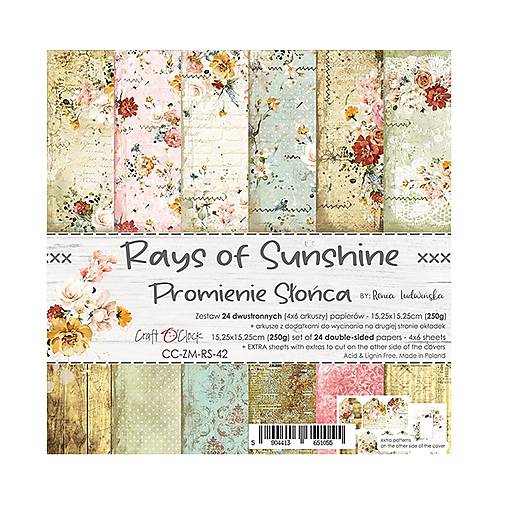 Papier - Scrapbook papier  Rays of Sunshine 6x6 - 18172805_