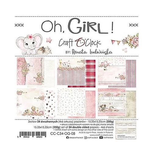 Papier - Scrapbook papier 6 x 6 Oh, Girl! - 18173199_
