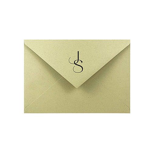 Papiernictvo - Bledozelená obálka s iniciálmi 2 Crush Lime - 18173258_