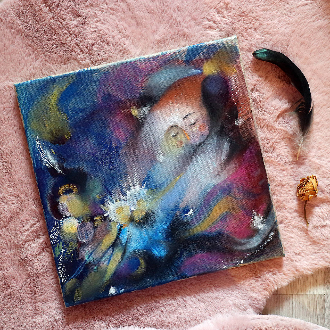 Nočné kvety z rána/ plátienko pre Alicu