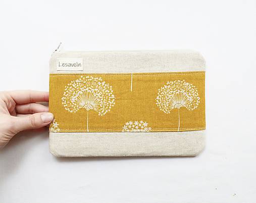 Taštičky - Taštička - Kvety na žltej - 18172948_