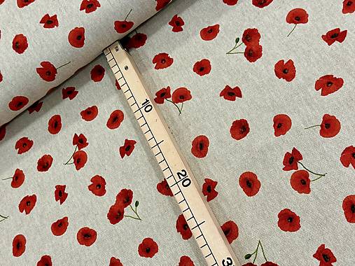 BAVLNA DEKOR / ČERVENÉ MAKY