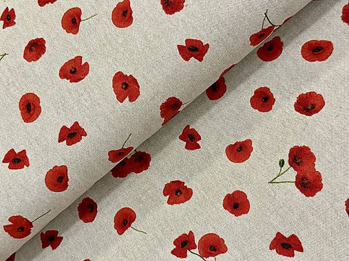 BAVLNA DEKOR / ČERVENÉ MAKY