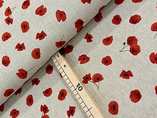 BAVLNA DEKOR / ČERVENÉ MAKY