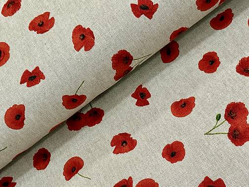 BAVLNA DEKOR / ČERVENÉ MAKY