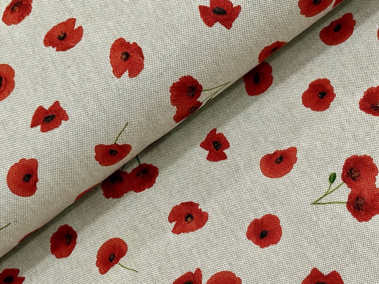 BAVLNA DEKOR / ČERVENÉ MAKY