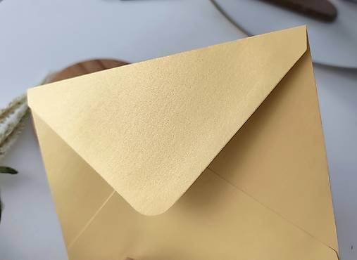 Obálka na oznámenie, pozvánky  (Zlatá s perleťou)
