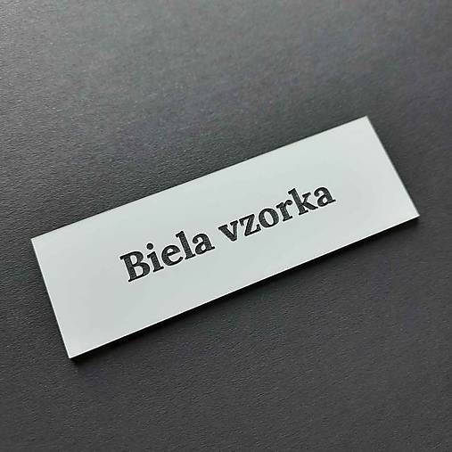 Tabuľky - Menovka na dvere 6-srdiečko (Biela-plast) - 18171506_