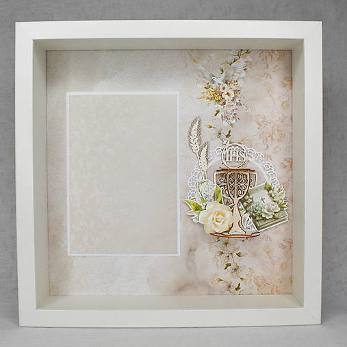 Rámiky - 3D rám na fotku k 1. svätému prijímaniu/ sviatosti birmovania - 18173782_