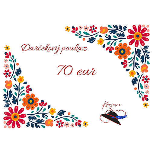 Darčekové poukážky - Darčeková poukážka Krojove - 18171445_