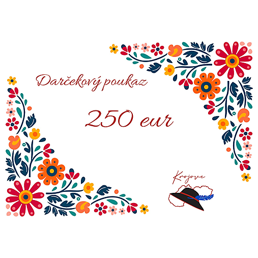 Darčekové poukážky - Darčeková poukážka Krojove - 18171456_