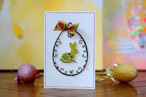 Papiernictvo - Veľkonočný pozdrav Zajko 3 - 18172579_