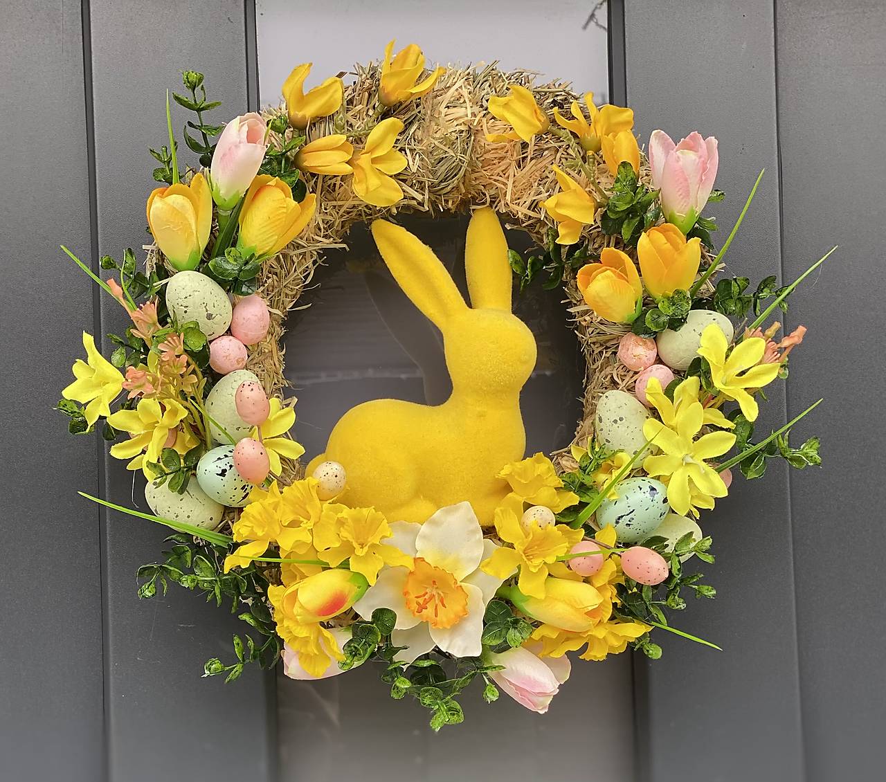 Veľkonočný veniec na dvere ZAJKO dekorácia Veľká NOC